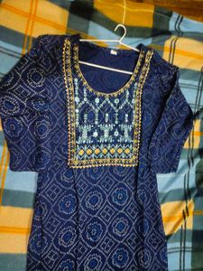 Embroidered Blue Kurta