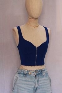 Cute Blue Crop Top