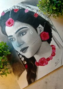 Radha Krishna Painting Handmade Draw