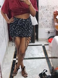 Floral Print Mini Skirt