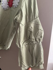 pretty applique work short top