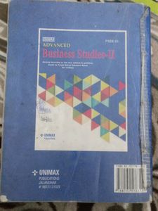 UNIMAX Advanced Business Studies 2 For +2 Pseb