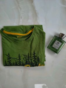 Men's Graphic Printed T-Shirt – Green XXL