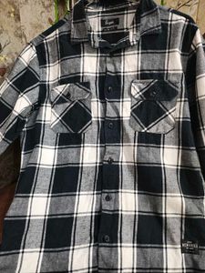 Men Branded Checkered Shirt