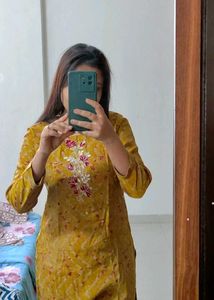 💛 Elegant Mustard Kurta – Festive &amp; Everyday Chi