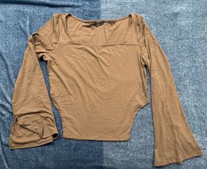 TAN BROWN Shein top