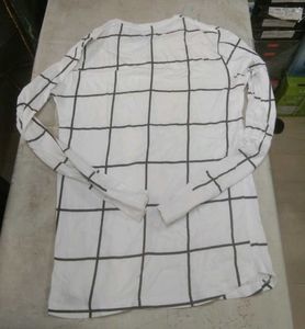 Mens White Checks T-Shirt