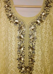 Yellow Embellished Kurti