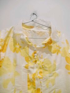 Floral Top - Yellow Just Used Once