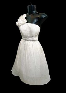 White One-Shoulder Mini Dress