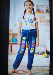 Girls 'Dream' Denim Joggers