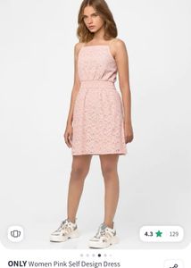 Pink Lace Mini Dress