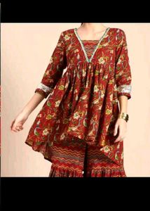 Anouk Pure Cotton Kurti Sharara Set