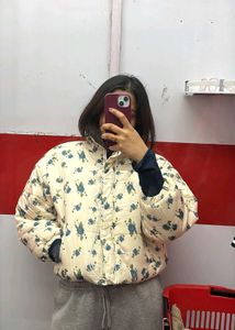 floral pinterest puffer jacket ✨