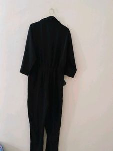 Black Button-Up Jumpsuit