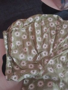 Floral Print Green Dress