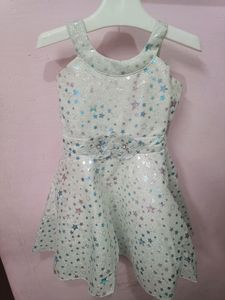 Flaired Full Glitter Frock With For 2 Year Girl