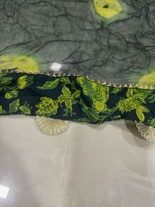 Green Printed Dupatta