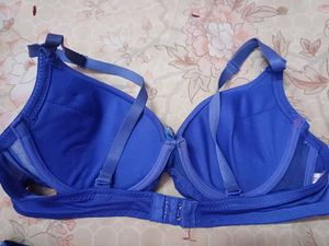Purplish Blue Bra And Panty Set