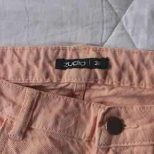 peach zudio jeans
