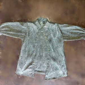 Patterned Button-Down Shirt