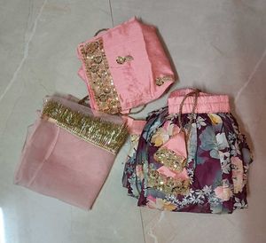 🆕Floral Lehenga Choli dupatta Set