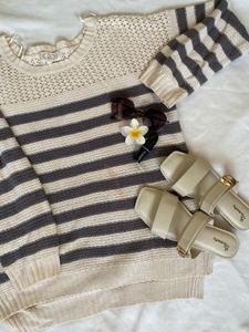 Striped Knit Sweater