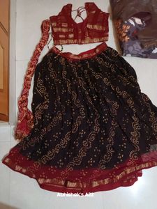 Black And Maroon Chaniya Choli