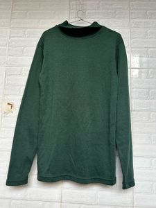 ZARA POLO NECK DARK GREEN TSHIRT