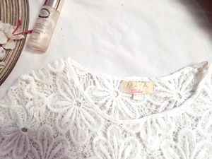 Very Beautiful V, Nice White Net Top