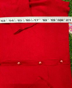 Imported Elegant Red Lace Cardigan