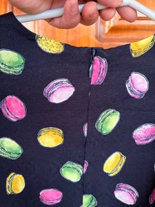 Cute Macaron Print Dress