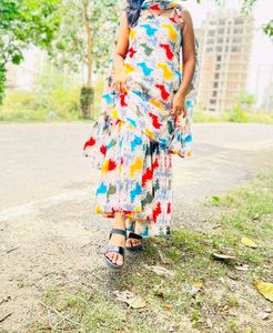 Colorful Printed Sharara Suit