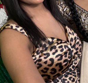Leopard Print Slit Maxi Dress