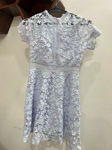 Sky blue Lace Mini Dress