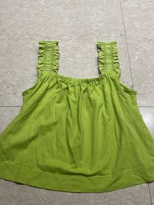 Lime Green Ruffle Tank