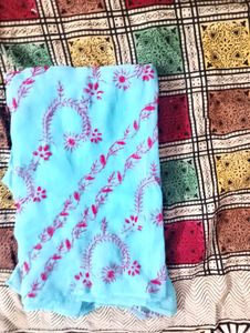 Blue Embroidered Kurta