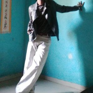 Grey Leather Jacket