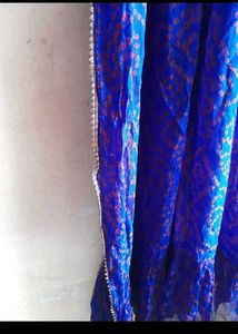 Blue And Red Kurta Set