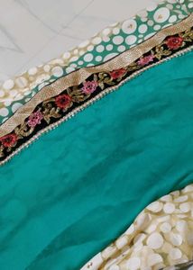 Floral Embroidered Sari Detail