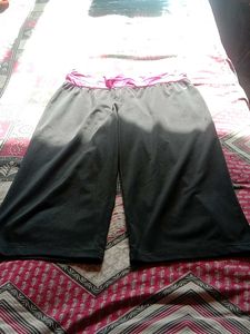 Black Cropped Athletic Pants