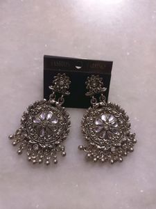 Boho Silver Statement Earrings