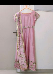 Elegant Baby Pink Party Wear