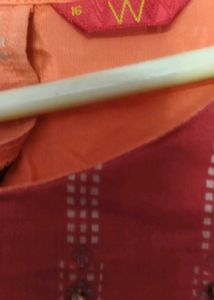 Orange Tunic Top with Embellishments