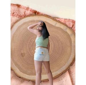 Sunflower Painted Denim Shorts