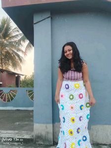 Crochet Flower Power Maxi Dress