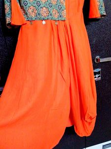 New Orange Stylish Kurti 🧡
