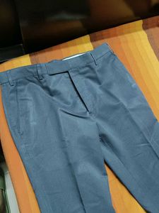 Men Grey Stitched Formal Trouser
