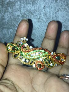 peacock hair clip