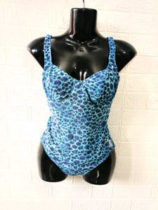 Blue Leopard Print Sexy Bodysuit Fits For S &amp; M